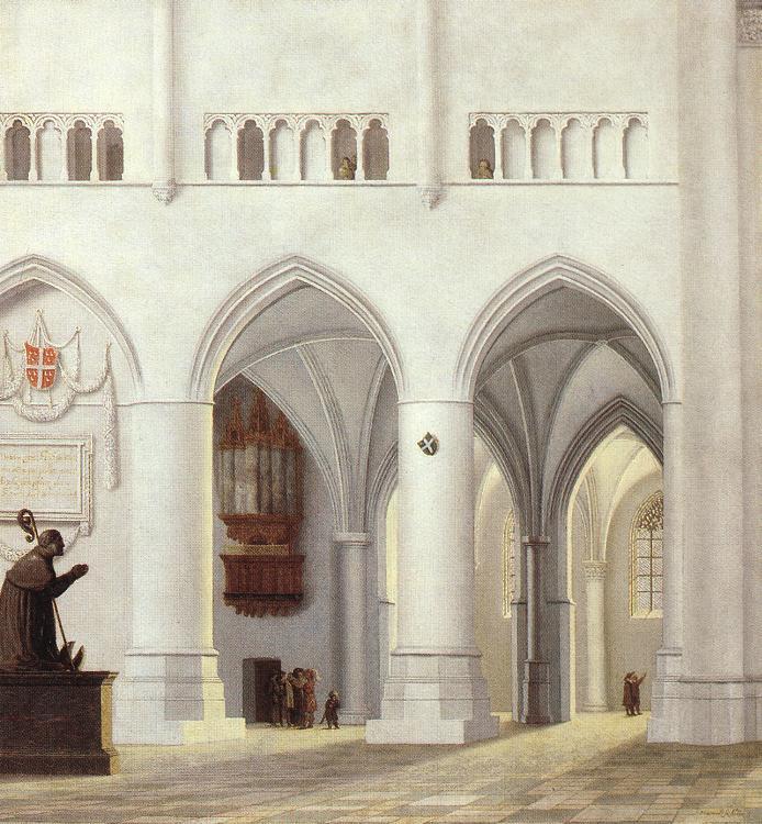 Pieter Jansz Saenredam Interior of the Church of St Bavo at Haarlem Sweden oil painting art